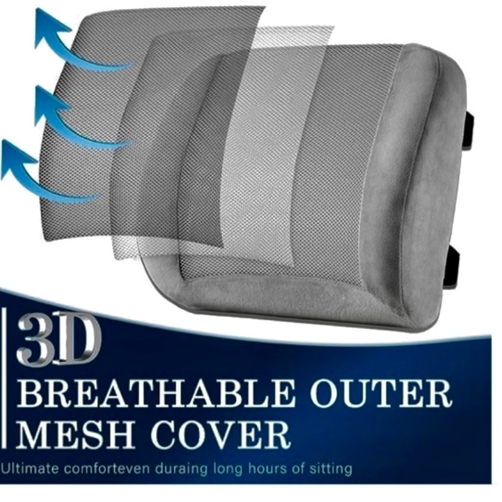 Ergonomic Gray Memory Foam Support Pillow - Picture 3 of 12